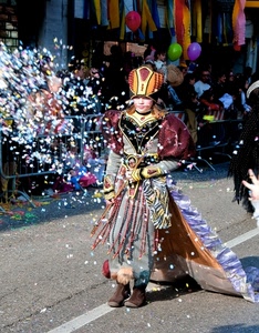coriandoli, carnevale, maschera, palloncini, sfilata, colori, strada, cappello, bambina, costume