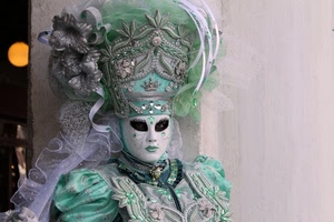 maschera, carnevale, verde, venezia, cappello, luna, costume, bianco
