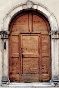 arco, legno, portone, porta, stemma, marrone, marmo, colonne, palazzo