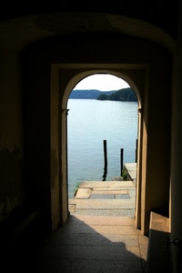 arco, lago, acqua, pali, scorcio, porta, vicolo, ombra, pontile, portico