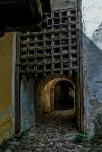 arco, grata, porta, pietre, vicolo, legno, archi, ciottoli, ingresso, inferriata
