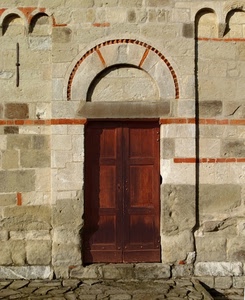 porta, legno, arco, portone, marrone, muro, pietre, archi, archetti, mattoni