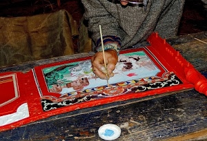 mano, pennello, rosso, colori, legno, pittura, dipingere, disegno, tavolo, pittore, verde, bianco, artigianato, dipinto, dita