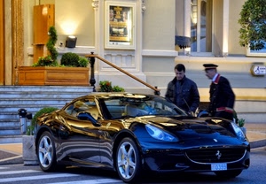 ferrari, auto, portiere, ruote, scale, automobile, riflessi, albergo, nero, macchina, sportiva