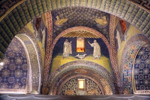 archi, blu, affreschi, stelle, mosaico, mosaici, ravenna, chiesa, colori, oro, arco, volta, colombe, disegni, santi, decorazioni, interno, giallo, volte, geometrie