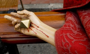 mano, sangue, rosso, chiodo, croce, dita, crocifisso, legno