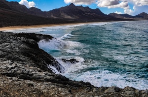 onde, nuvole, mare, spiaggia, cielo, acqua, scogli, rocce, schiuma, montagne, scogliera, azzurro, sabbia, roccia, onda