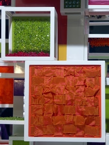 verde, quadrati, arancione, bianco, geometrie, arancio, nastri, colori, stoffa
