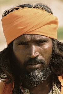 barba, occhi, ritratto, naso, baffi, capelli, arancione, bocca, volto, uomo, sguardo, fascia, viso, turbante, persona
