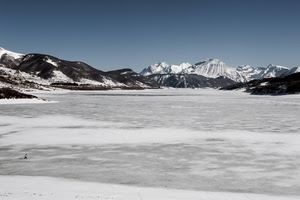 neve, montagna, montagne, ghiaccio, cielo, panorama, bianco, uomo