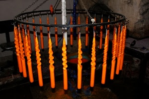 candele, cera, arancione, cerchio, arancio, catena, ferro