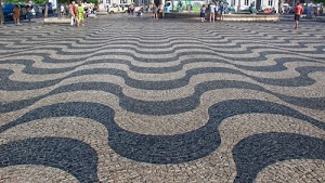 onde, persone, piazza, pavimento, nero, grigio, bicolore, finestre, sampietrini, geometrie, pavimentazione