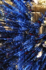 blu, luci, astratto, palazzo, natale, azzurro, albero, luce