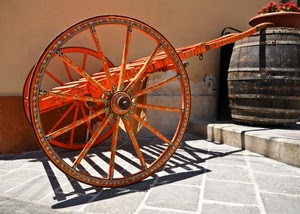 botte, ombra, ruota, carro, carretto, rosso, arancio, ruote, sicilia, arancione