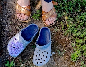 piedi, erba, sandali, verde, azzurro, scarpe, ciabatte, fori, cuoio, dita, zoccoli, terra, piante, prato, pelle, fiori, marrone, viola, celeste, unghie, pantofole