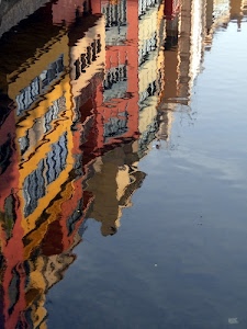 acqua, case, riflesso, finestre, canale, colori, riflessi, giallo, palazzi, azzurro, rosso, specchiati, specchio, marrone, specchiato, edifici, arancione