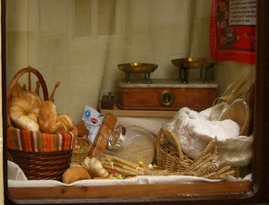 bilancia, pane, farina, spighe, vetrina, cesto, grano, ceste, grissini