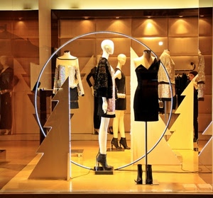 manichini, luci, vetrina, cerchio, vestiti, scarpe, abiti, nero, vetrine, alberi, negozio