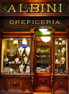 gioielli, vetrina, oreficeria, porta, negozio, collane, vetrine, legno, insegna