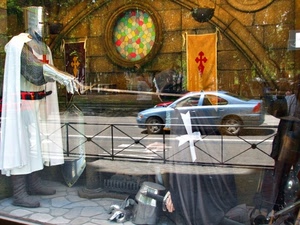 spada, vetrina, riflesso, auto, croce, crociato, medioevo, soldato, armatura
