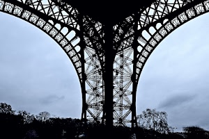 archi, ferro, cielo, metallo, alberi, torre, parigi, arco, geometrie, struttura, grigio, eiffel, pilone