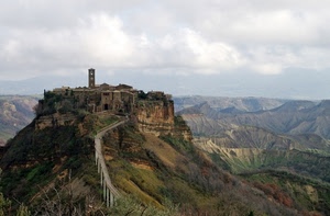 borgo, panorama, nuvole, cielo, campanile, ponte, montagne, torre, paesaggio, verde, paese, colle