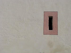 muro, rosa, bianco, rettangolo, minimalismo, fessura, feritoia, foro, parete, astratto, finestra