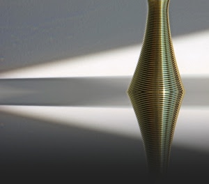 riflesso, oro, luce, bianco, ombra, grigio, righe, geometrie, vaso, oggetto