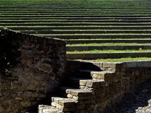 gradini, erba, scale, ombra, pietre, verde, scala, scalinata, salita, mattoni