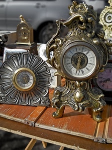 orologi, ore, tavolo, antichi, mercatino, bronzo, antico, lancette