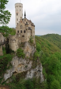 castello, torre, roccia, alberi, rocca, ponte