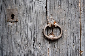 batacchio, legno, porta, serratura, anello, toppa, ferro, buco