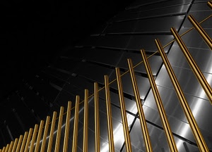 oro, metallo, tubi, ringhiera, pali, dorato, acciaio, astratto, recinzione, geometria, diagonale