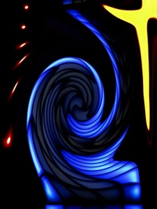 blu, giallo, spirale, rosso, nero, colori, vortice, astratto, luci, bianco