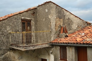 balcone, casa, tetto, comignolo, porta, tetti, tegole, rudere, finestre