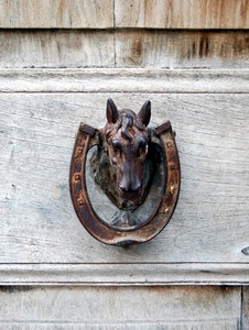 cavallo, legno, ferro, porta, batacchio, portone, testa, ruggine, battiporta, metallo