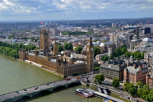 fiume, panorama, ponte, londra, città, barca, tamigi, paesaggio, torre, orologio