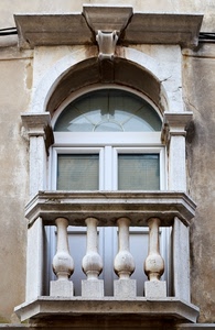 balcone, finestra, colonne, arco, vetro, balaustra, vetri, marmo, porta