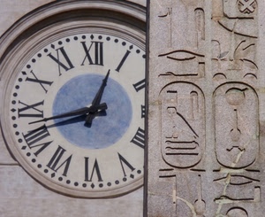 orologio, lancette, numeri, incisioni, geroglifici, romani, celeste
