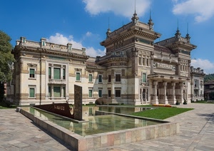 terme, fontana, acqua, liberty, palazzo, colonne, vasca, piazza, salsomaggiore, decorazioni