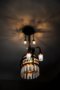 lampadario, luci, ombre, soffitto, rosso, vetro, bianco, lampadine, luce, giallo, lampade, colori, colorato, azzurro, blu, nero, fiori, vetri