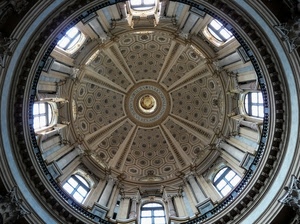 cupola, finestre, colonne, cerchio, chiesa, cerchi