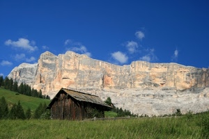 montagna, verde, baita, rocce, cielo, prato, roccia, legno, capanna, alberi