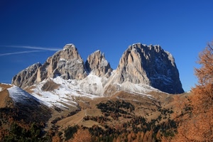neve, montagna, alberi, montagne, cielo, roccia, tre, vette, cime, panorama, bianco