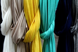 giallo, bianco, colori, tende, nodi, verde, blu, azzurro, stoffa, multicolore
