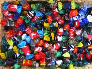 caramelle, vetro, colori, rosso, blu, multicolore, forme