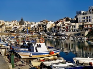barche, porto, case, mare, acqua, riflessi, cielo, borgo, riflesso