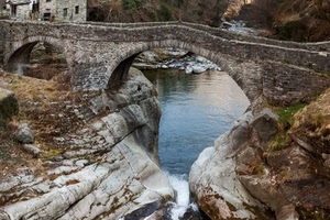 fiume, ponte, acqua, rocce, archi, arco, sassi