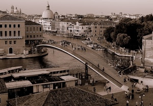 ponte, venezia, persone, canale, acqua, cupola, fiume, panorama, cupole
