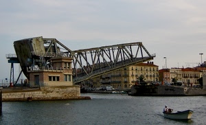 barca, ponte, mare, acqua, ferro, porto, girevole, canale, palazzi, levatoio